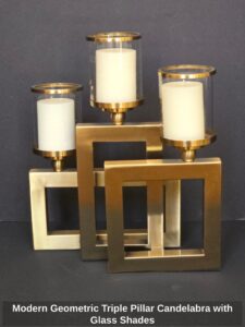 Modern-Geometric-Triple-Pillar-Candelabra-with-Glass-Shades
