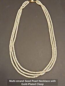 Multi-strand-Seed-Pearl-Necklace-with-Gold-Plated-Clasp