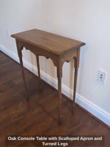 Oak-Console-Table-with-Scalloped-Apron-and-Turned-Legs-fourth-image