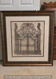 Ornate-Wrought-Iron-Gate-Lithograph-Print