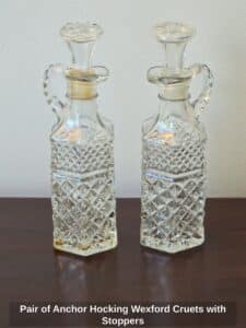 Pair-of-Anchor-Hocking-Wexford-Cruets-with-Stoppers