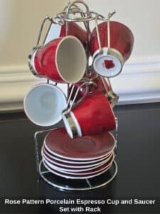 Rose-Pattern-Porcelain-Espresso-Cup-and-Saucer-Set-with-Rack