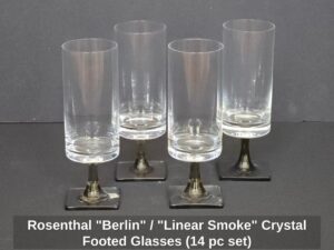 Rosenthal-Berlin-or-Linear-Smoke-Crystal-Footed-Glasses-pc-set