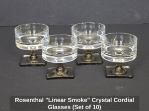 Rosenthal-Linear-Smoke-Crystal-Cordial-Glasses-Set-of-