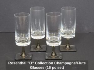Rosenthal-O-Collection-Champagne-or-Flute-Glasses-pc-set