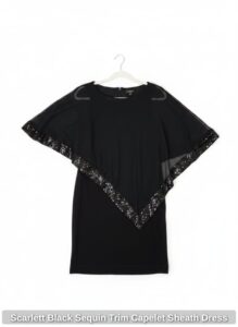Scarlett-Black-Sequin-Trim-Capelet-Sheath-Dress