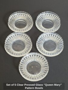 Set-of-Clear-Pressed-Glass-Queen-Mary-Pattern-Bowls