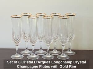 Set-of-Cristal-DArques-Longchamp-Crystal-Champagne-Flutes-with-Gold-Rim