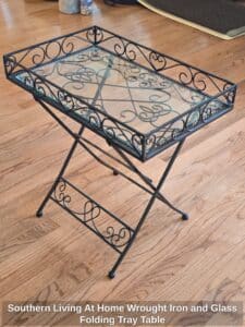 Southern-Living-At-Home-Wrought-Iron-and-Glass-Folding-Tray-Table