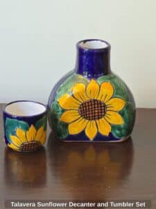 Talavera-Sunflower-Decanter-and-Tumbler-Set-second-image