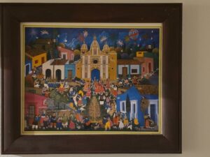 Tigua-Folk-Art-Painting-of-Village-Festival