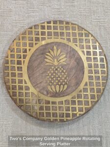 Twos-Company-Golden-Pineapple-Rotating-Serving-Platter