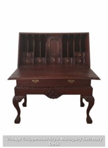 Vintage-Chippendale-Style-Mahogany-Secretary-Desk-second-image