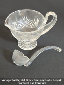 Vintage-Cut-Crystal-Gravy-Boat-and-Ladle-Set-with-Starburst-and-Fan-Cuts