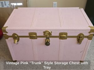 Vintage-Pink-Trunk-Style-Storage-Chest-with-Tray