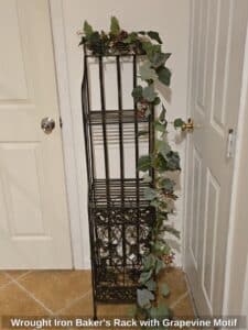 Wrought-Iron-Bakers-Rack-with-Grapevine-Motif
