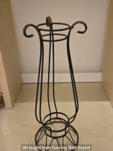 Wrought-Iron-Gazing-Ball-Stand