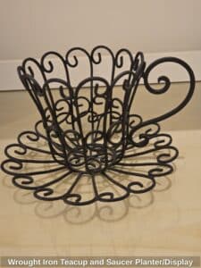 Wrought-Iron-Teacup-and-Saucer-Planter-or-Display