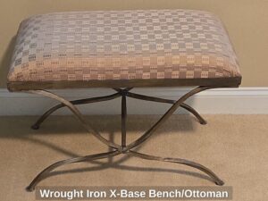 Wrought-Iron-X-Base-Bench-or-Ottoman