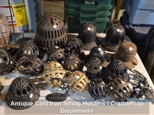 Antique-Cast-Iron-String-Holders-or-Countertop-Dispensers
