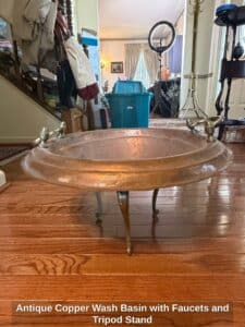 Antique-Copper-Wash-Basin-with-Faucets-and-Tripod-Stand