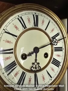 Antique-German-Walnut-Vienna-Regulator-Wall-Clock-with-Decorative-Accents-fifth-image