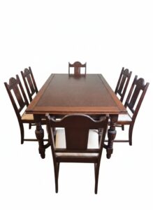 Antique-Jacobean-Style-Oak-Dining-Table-and-Chairs-Set