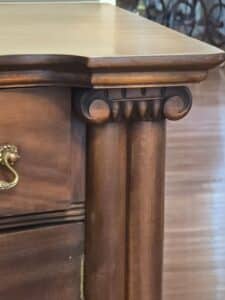 Antique-Mahogany-Serpentine-Sideboard-with-Carved-Ball-and-Claw-Feet-and-Brass-Pulls-fifth-image
