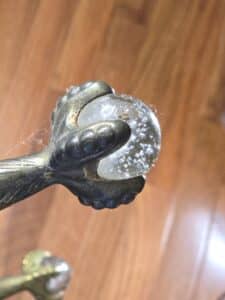 Antique-Piano-Stool-with-Claw-Feet-and-Glass-Ball-Casters-third-image