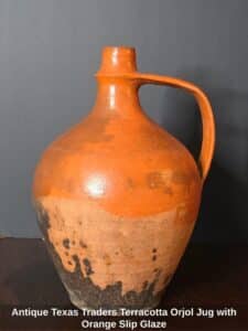 Antique-Texas-Traders-Terracotta-Orjol-Jug-with-Orange-Slip-Glaze