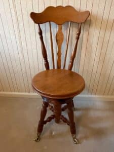 Antique-Victorian-High-Back-Piano-Stool-with-Claw-Feet