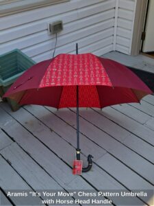 Aramis-Its-Your-Move-Chess-Pattern-Umbrella-with-Horse-Head-Handle