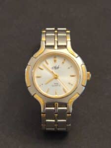 Attwood-Sawyer-Womens-Two-Tone-Quartz-Watch-with-Engraved-Logo