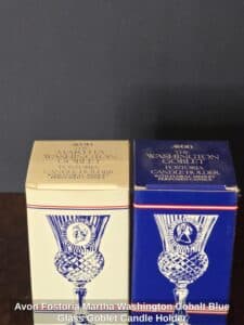 Avon-Fostoria-Martha-Washington-Cobalt-Blue-Glass-Goblet-Candle-Holder-second-image