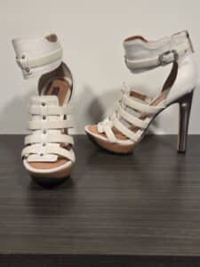 BCBGMAXAZRIA-Runway-White-Leather-Gladiator-Stiletto-Sandals