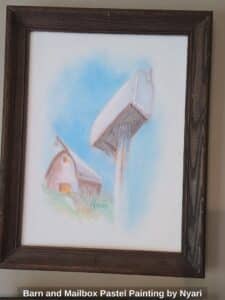 Barn-and-Mailbox-Pastel-Painting-by-Nyari