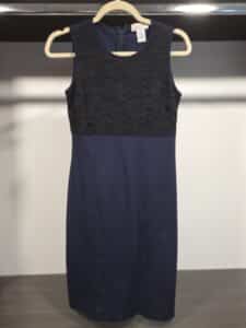 Barneys-New-York-Navy-and-Black-Lace-Sleeveless-Dress