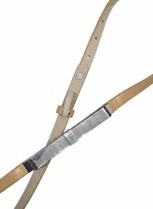 Beige-Patent-Leather-Belt-with-Silver-Tone-Bar-Buckle