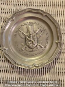 Belgian-United-Nations-Command-Korea-Commemorative-Plate-by-R.-Pougin-Art-tain