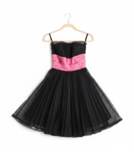 Betsey-Johnson-Black-Tulle-and-Pink-Bow-Dress