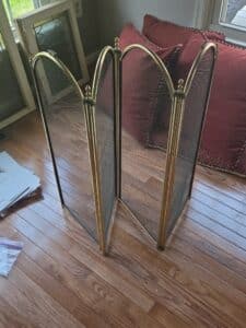 Brass-and-Mesh-Folding-Fireplace-Screen