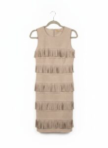 Calvin-Klein-Faux-Suede-Tiered-Fringe-Sheath-Dress