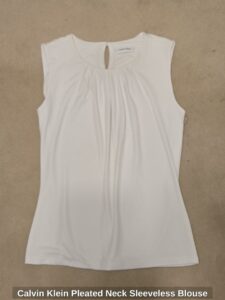 Calvin-Klein-Pleated-Neck-Sleeveless-Blouse