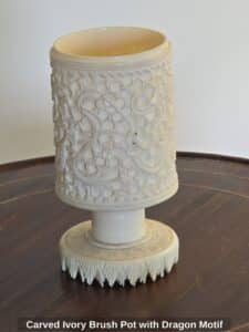Carved-Ivory-Brush-Pot-with-Dragon-Motif