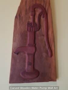 Carved-Wooden-Water-Pump-Wall-Art