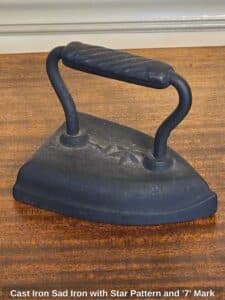 Cast-Iron-Sad-Iron-with-Star-Pattern-and-Mark