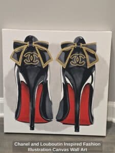 Chanel-and-Louboutin-Inspired-Fashion-Illustration-Canvas-Wall-Art