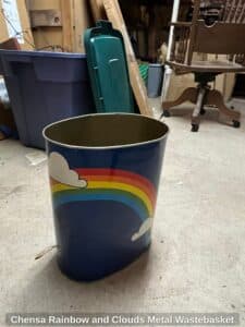 Chensa-Rainbow-and-Clouds-Metal-Wastebasket
