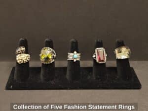 Collection-of-Five-Fashion-Statement-Rings
