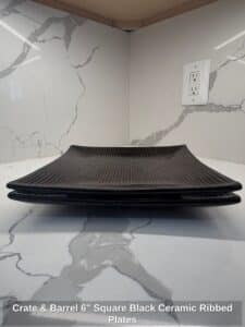 Crate-Barrel-Square-Black-Ceramic-Ribbed-Plates-third-image-Copy-2-Copy
